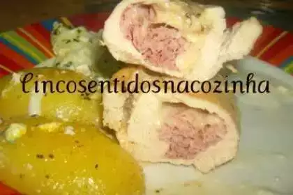 Rolinhos de frango com fiambre