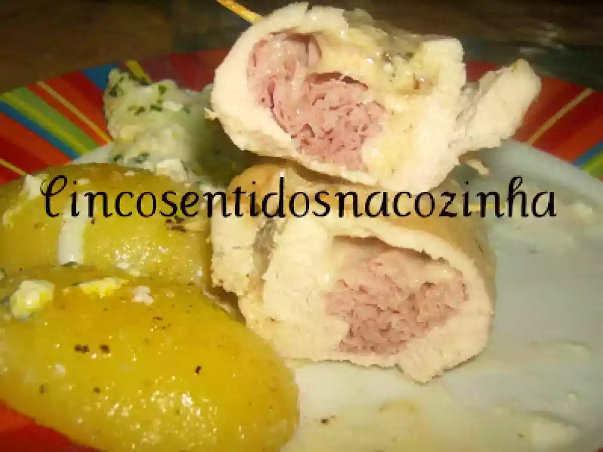 Rolinhos de frango com fiambre