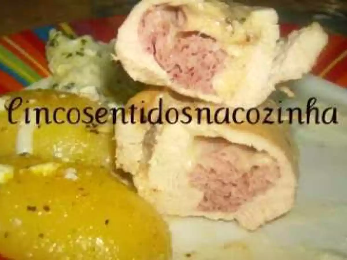 Rolinhos de frango com fiambre