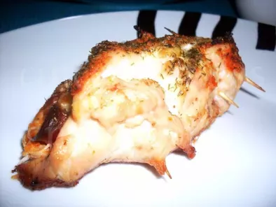 Rolinhos de frango no forno com chourição e queijo flamengo, foto 4