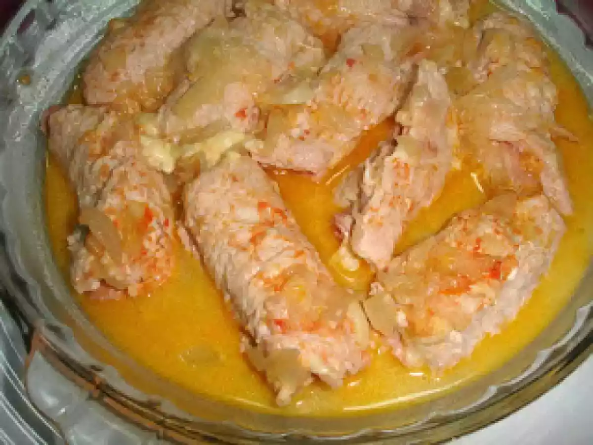 Rolinhos de peru com queijo e fiambre