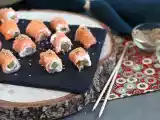 Rolinhos de salmão, queijo de cabra e aspargos, foto 3