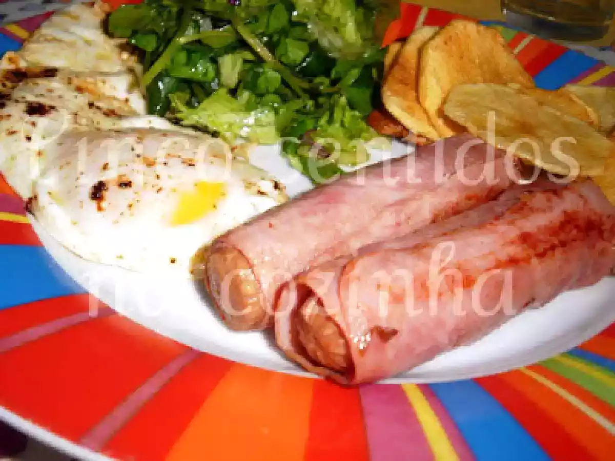 Rolinhos de salsichas com fiambre - foto 3