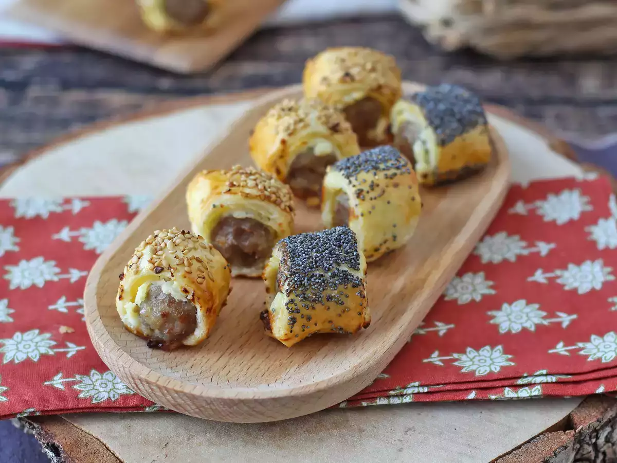 Rolinhos folhados de linguiça e queijo na Air Fryer - foto 4
