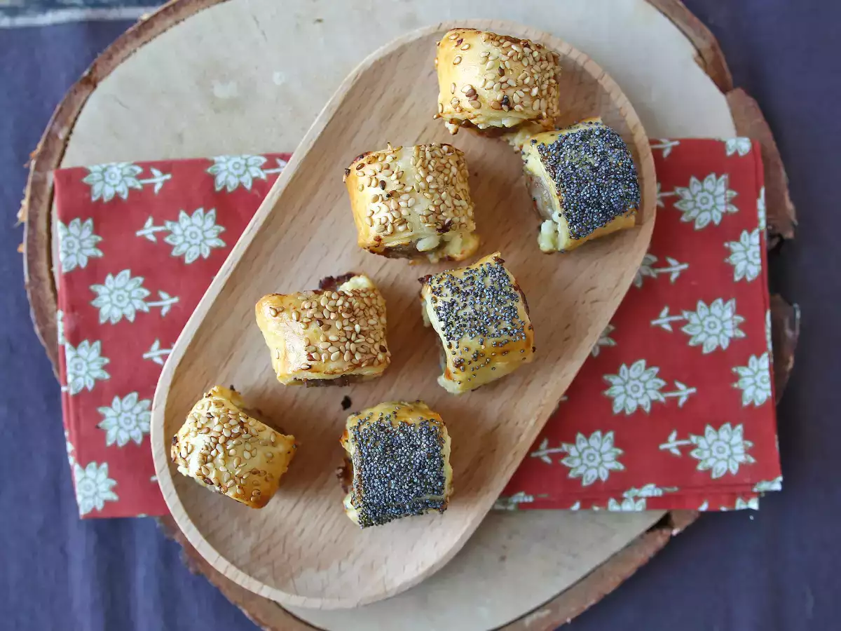Rolinhos folhados de linguiça e queijo na Air Fryer - foto 5