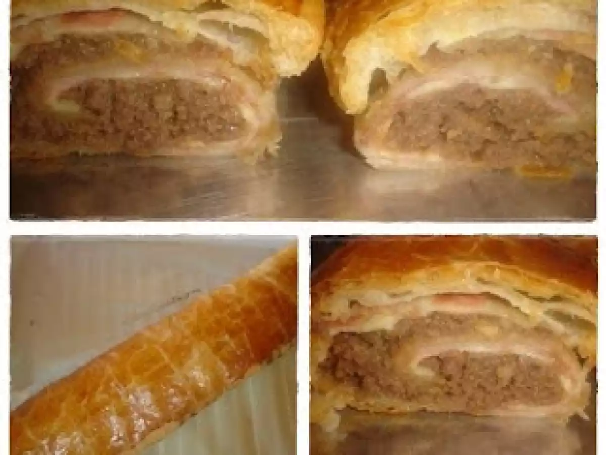Rolo de Carne em Massa Folhada
