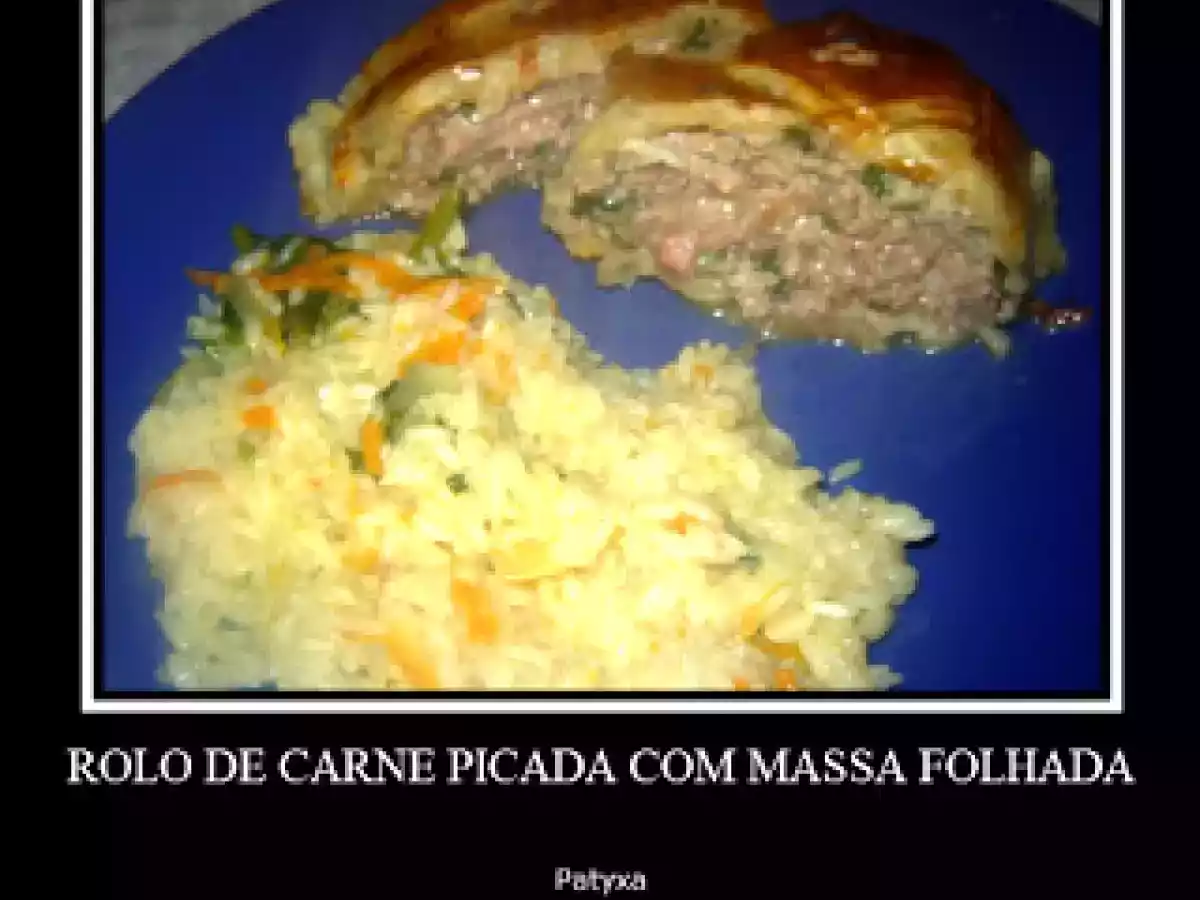 Rolo de Carne picada com massa folhada - foto 2