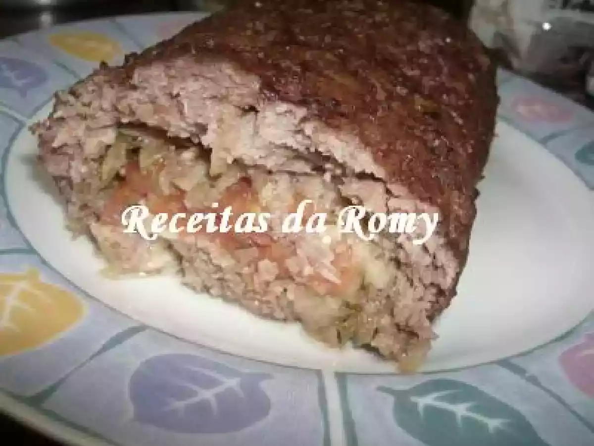 Rolo de carne recheado com legumes e queijo - foto 2