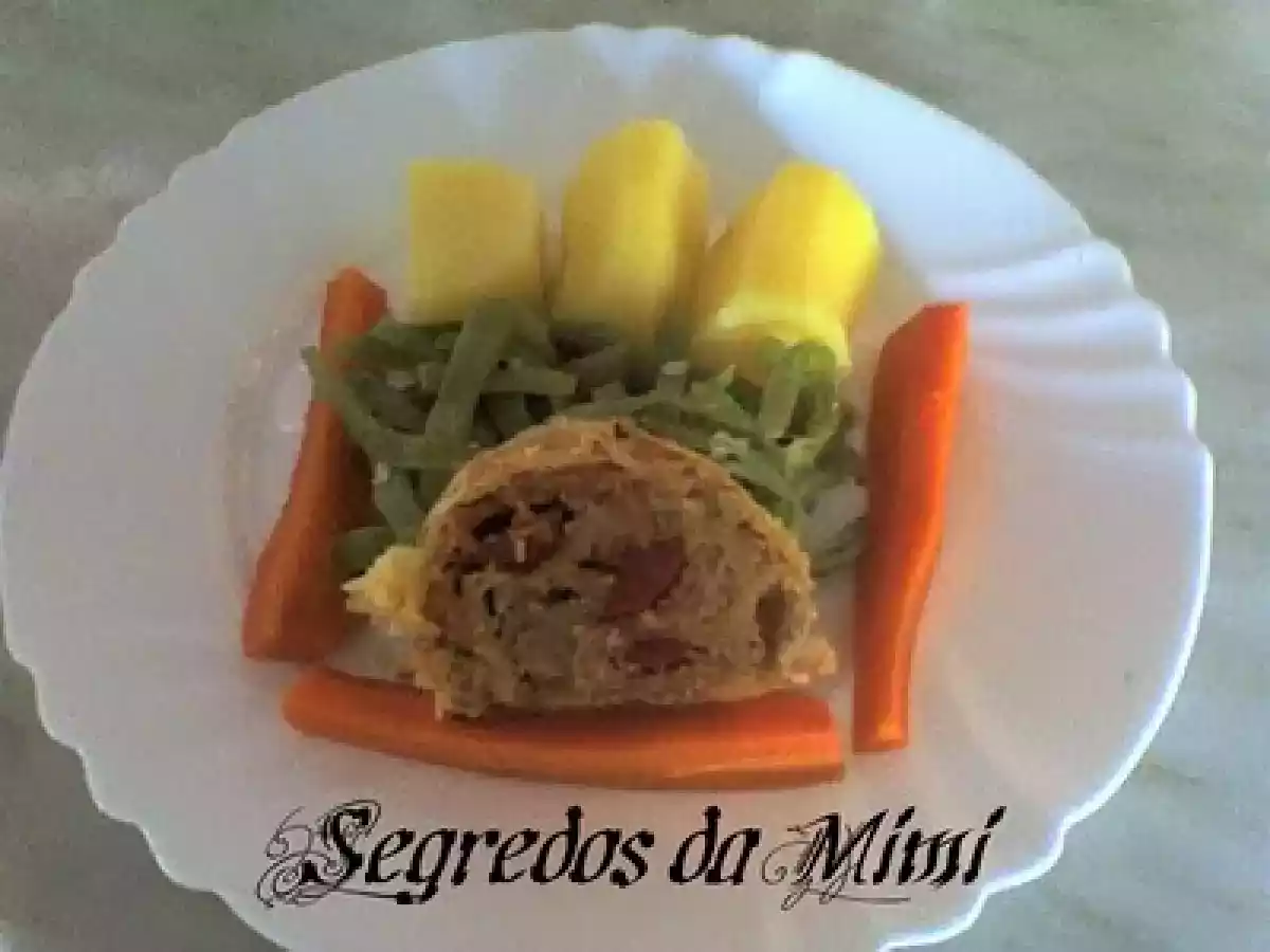 Rolo folhado de alheira e broa perfumado com enchidos!!!