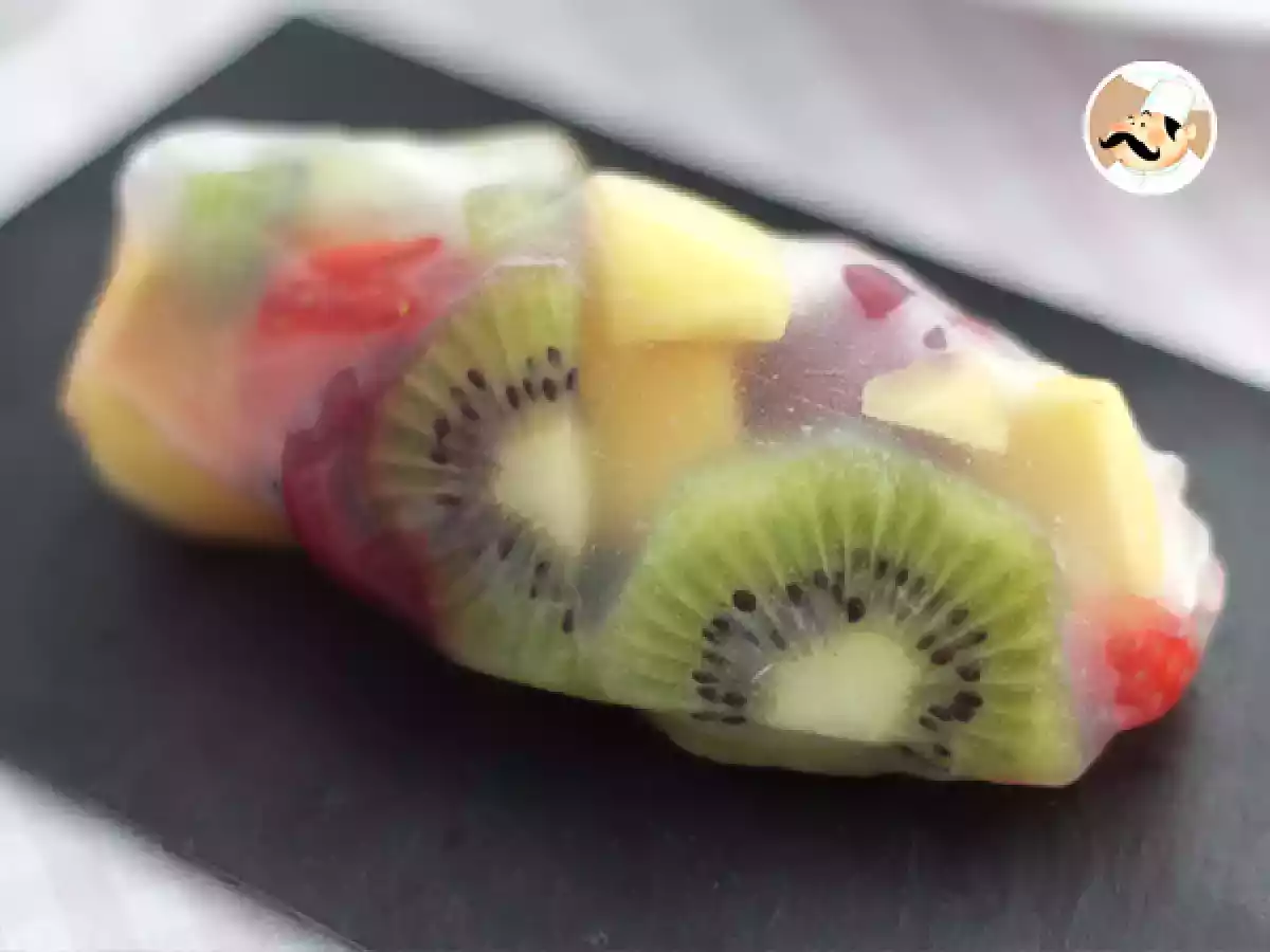 Rolos Primavera de frutas