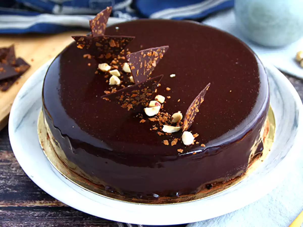 Royal chocolate ou Trianon (bolo espelhado)