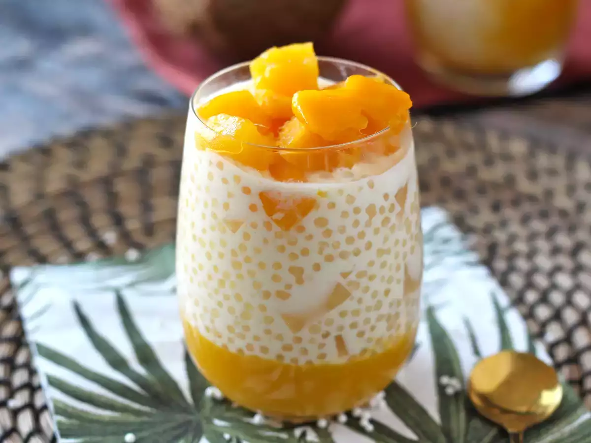 Sagu de manga com leite condensado: cremoso, tropical e irresistível - foto 3