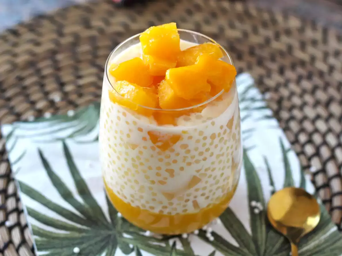 Sagu de manga com leite condensado: cremoso, tropical e irresistível - foto 4