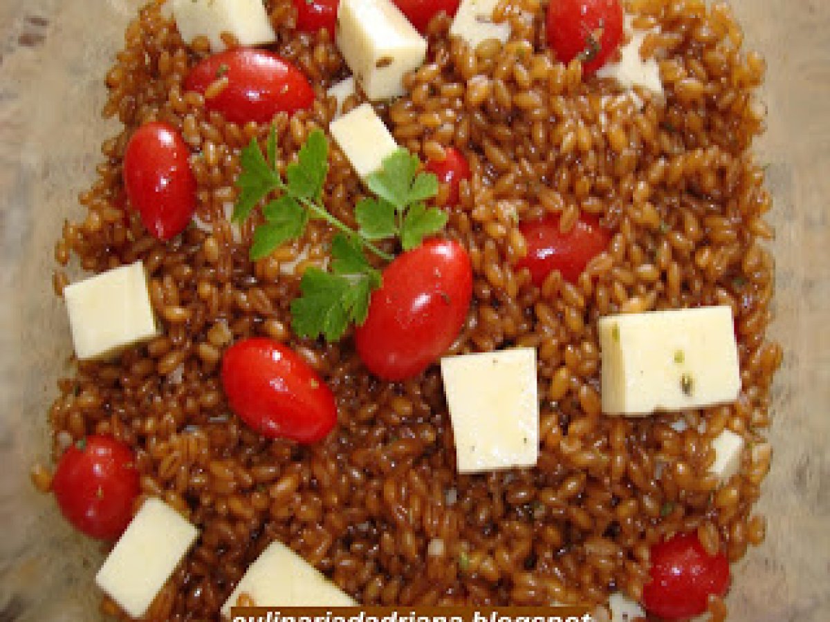 Salada Caprese com trigo