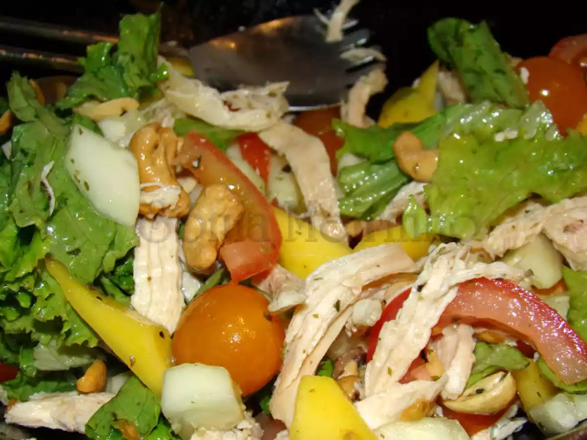 Salada Colorida com Frango Desfiado e Manga - foto 8