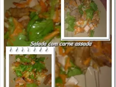 Salada com carne assada