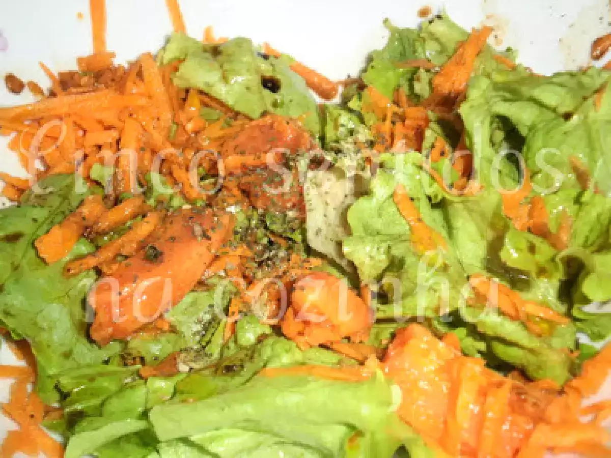 Salada de alface, cenoura e papaia - foto 3