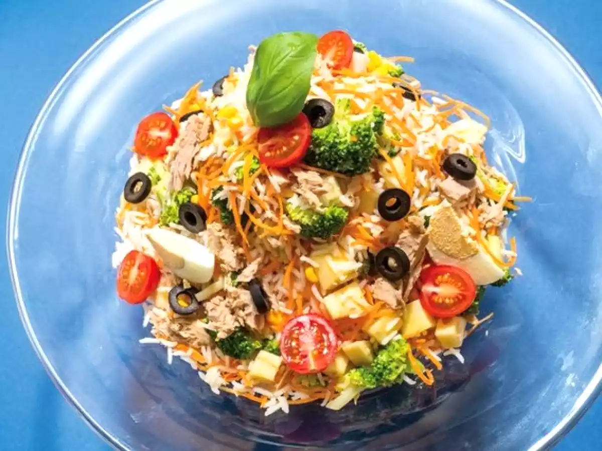 Salada de Arroz Colorida