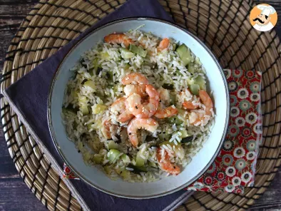 Salada de arroz com camarão, curgete e gengibre, foto 1