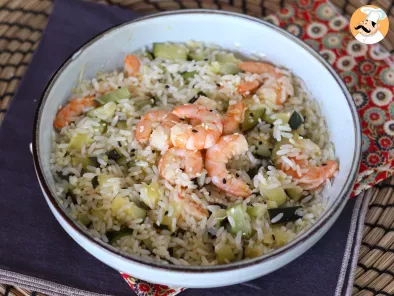 Salada de arroz com camarão, curgete e gengibre, foto 3