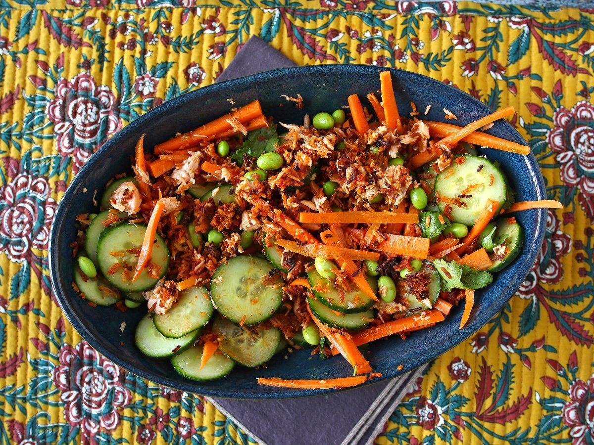 Salada de arroz crocante com salmão e toque picante - foto 6