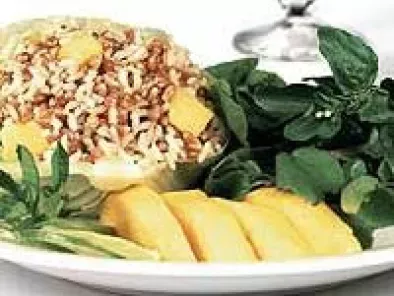 Salada de Arroz Integral e Trigo (vegana)