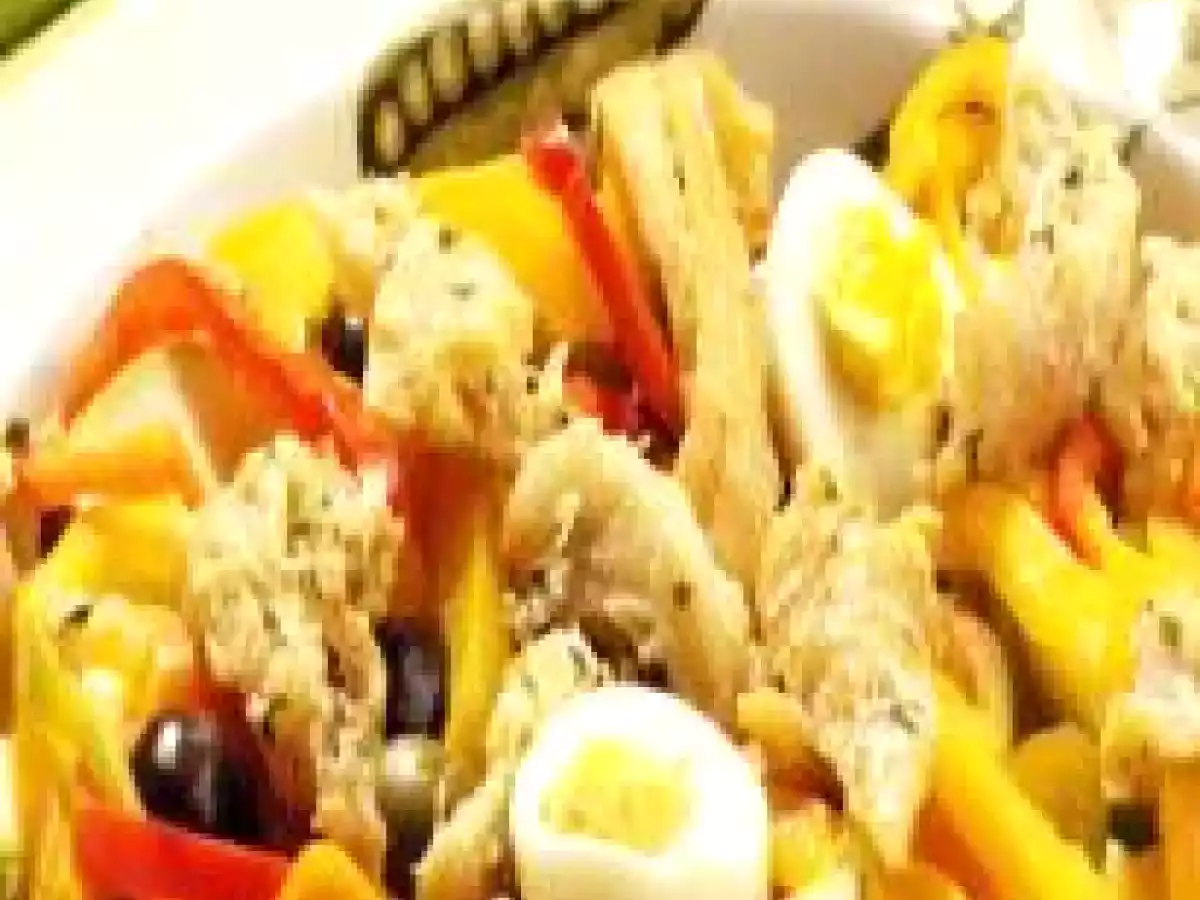Salada de bacalhau com maçãs verdes