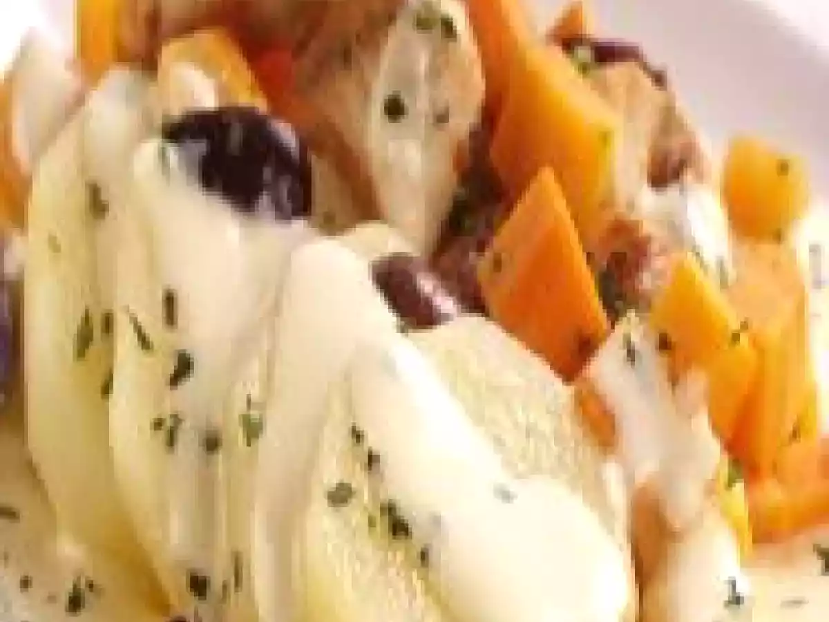 Salada de batata com frango