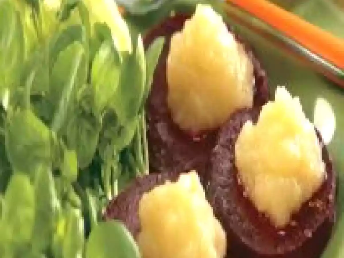 Salada de beterraba com purê