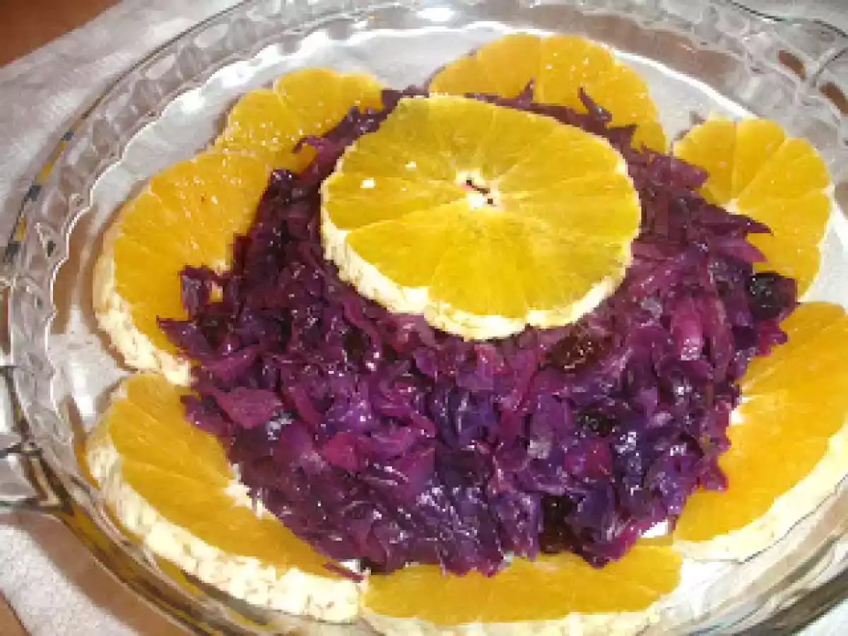 Salada de Couve Roxa com Laranja
