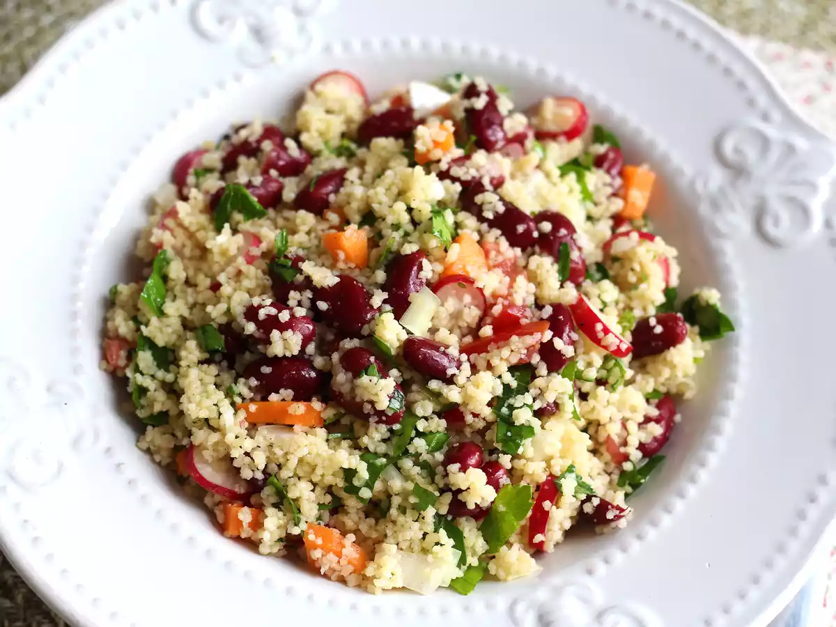Salada de cuscuz, saudável e colorida - foto 4