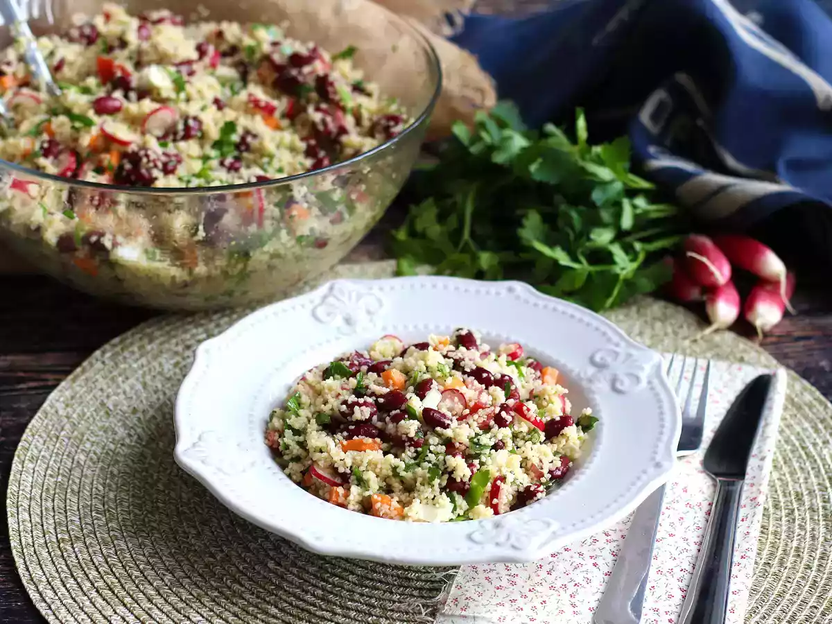 Salada de cuscuz, saudável e colorida - foto 5
