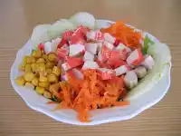 Salada de delícias do mar