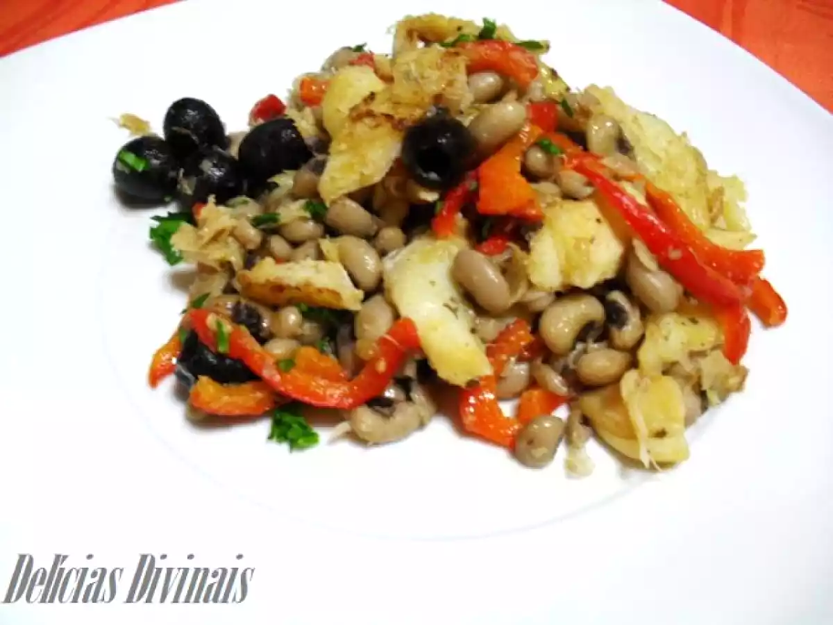 Salada de Feijão Frade com Bacalhau