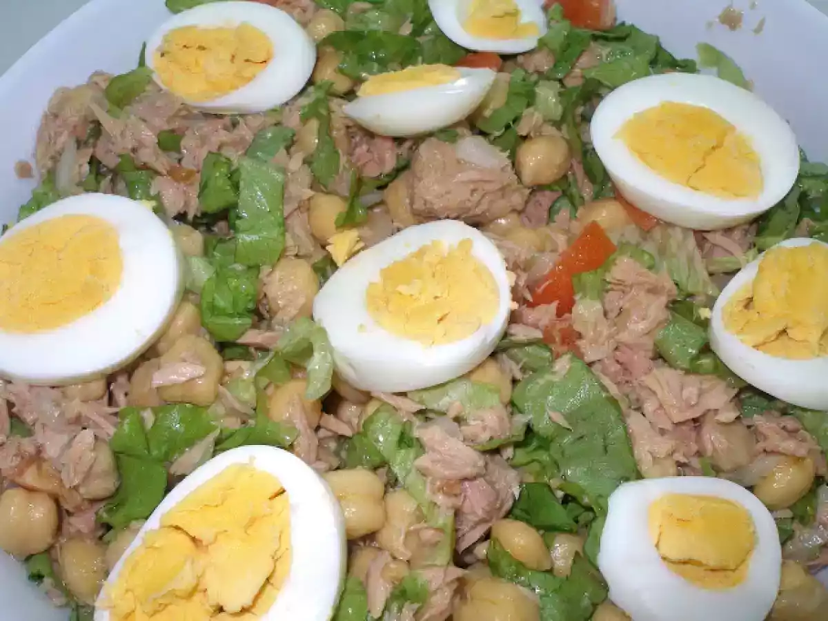 Salada de Grão com Atum
