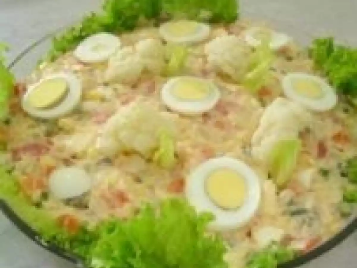 Salada de maionese com couve flor
