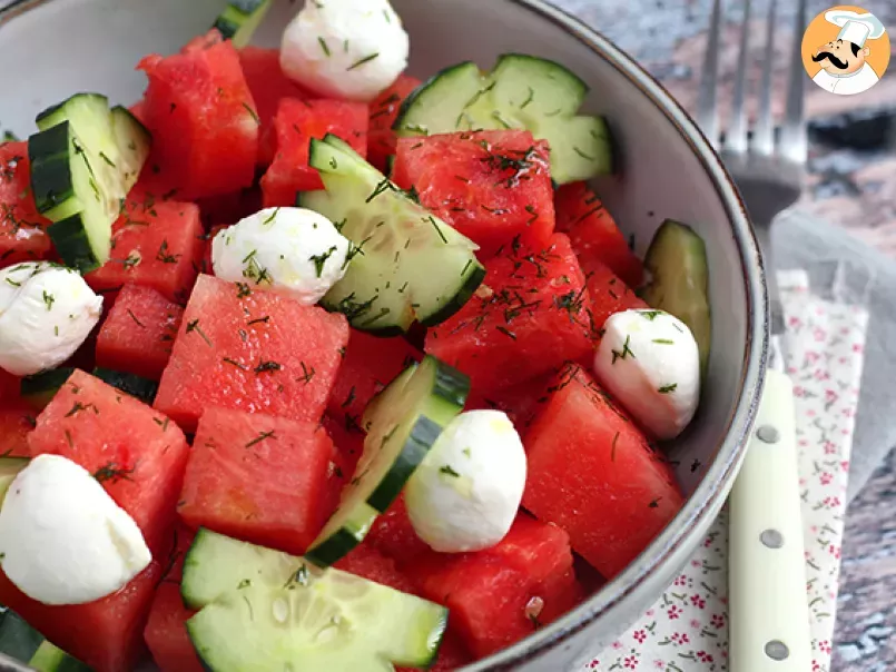 Salada de melancia e pepino