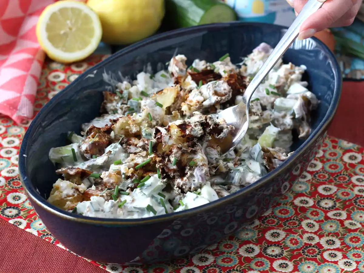 Salada de pepino com batata a murro - foto 2