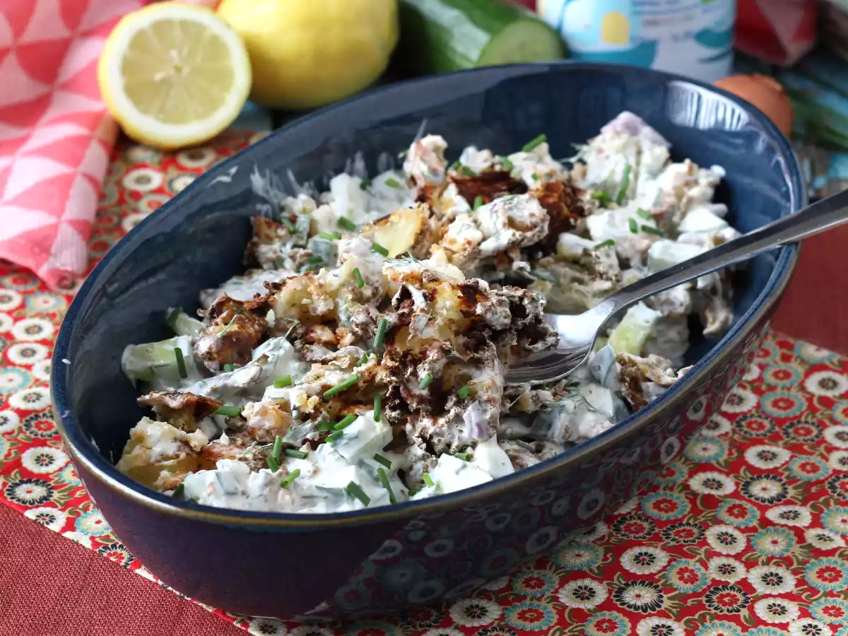 Salada de pepino com batata a murro - foto 4