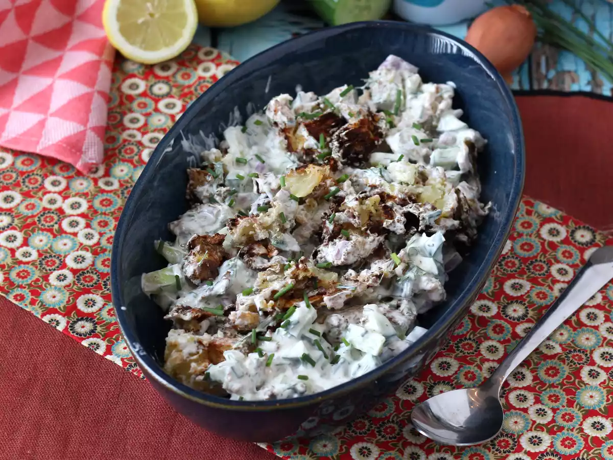 Salada de pepino com batata a murro - foto 6