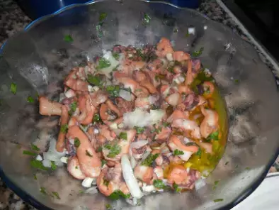 Salada de Polvo / Ovos mexidos com Farinheira