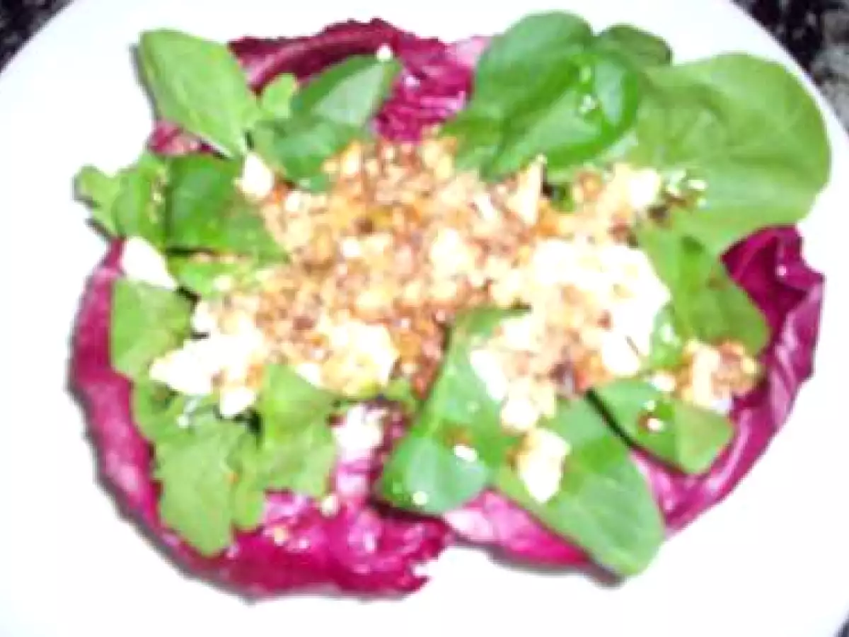 Salada de radicchio com gorgonzola e nozes carameladas - foto 2