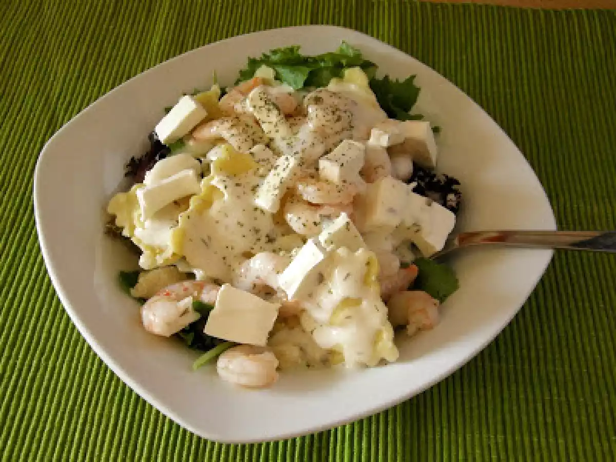 Salada de Ravioli com Gambas