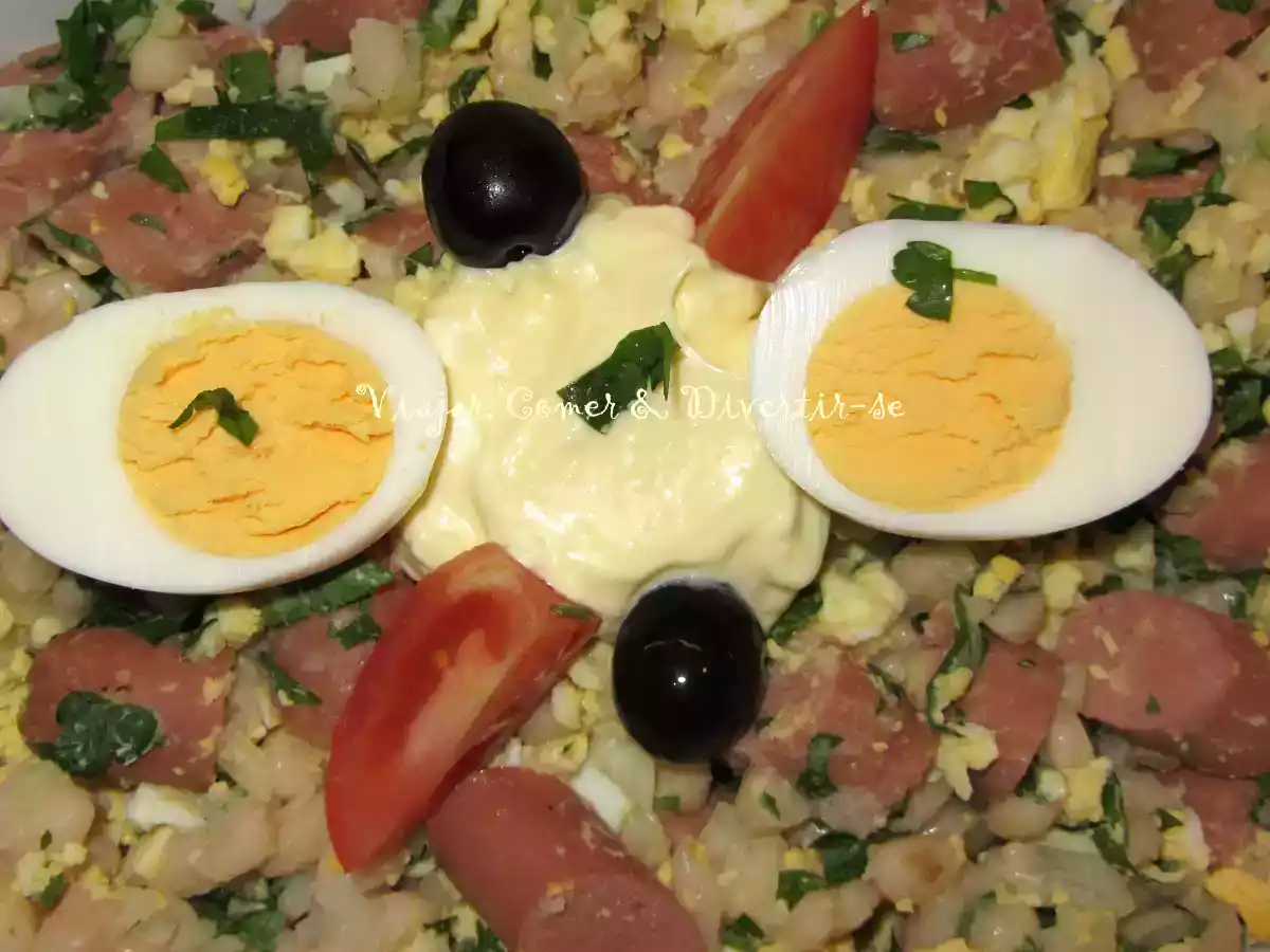Salada de Salsichas e Feijão