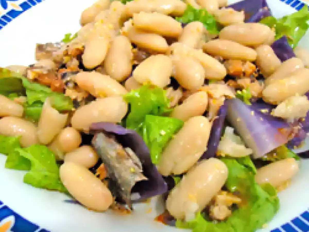 Salada de Sardinha com Feijão Branco