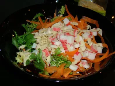 Salada Mista com Cenoura, Amêndoas tostadas, Delícias do Mar e Vinagre de Framboesa - foto 2