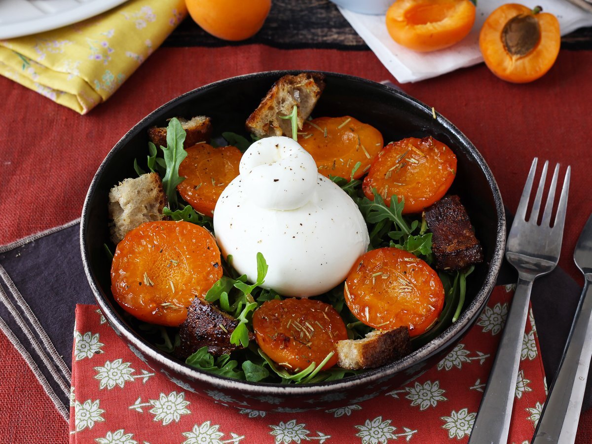 Salada refrescante de damasco assado, rúcula e burrata - foto 5