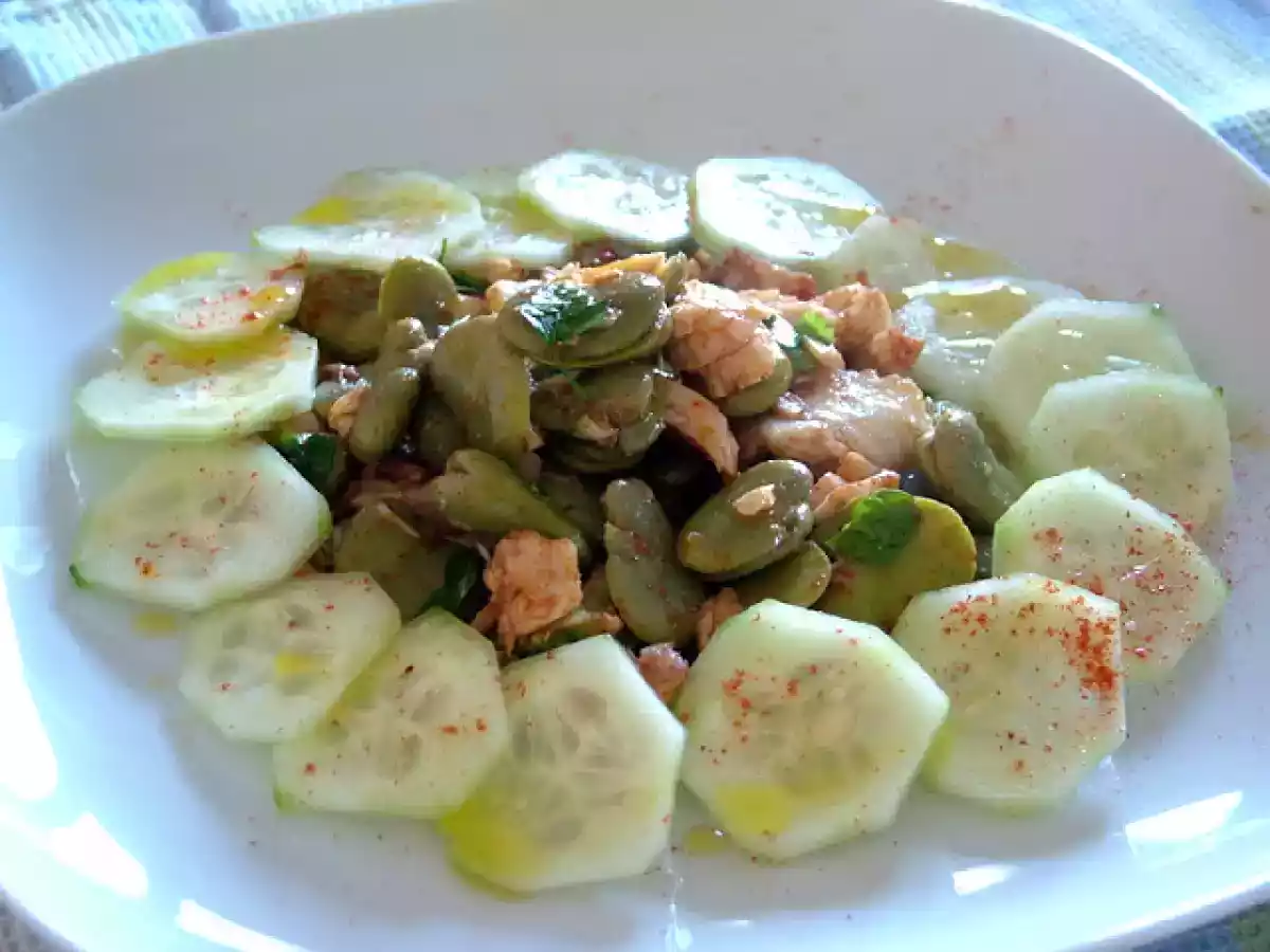 Saladinha de Favas com Peixe