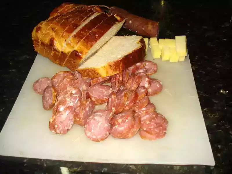 Salame de carne caseiro