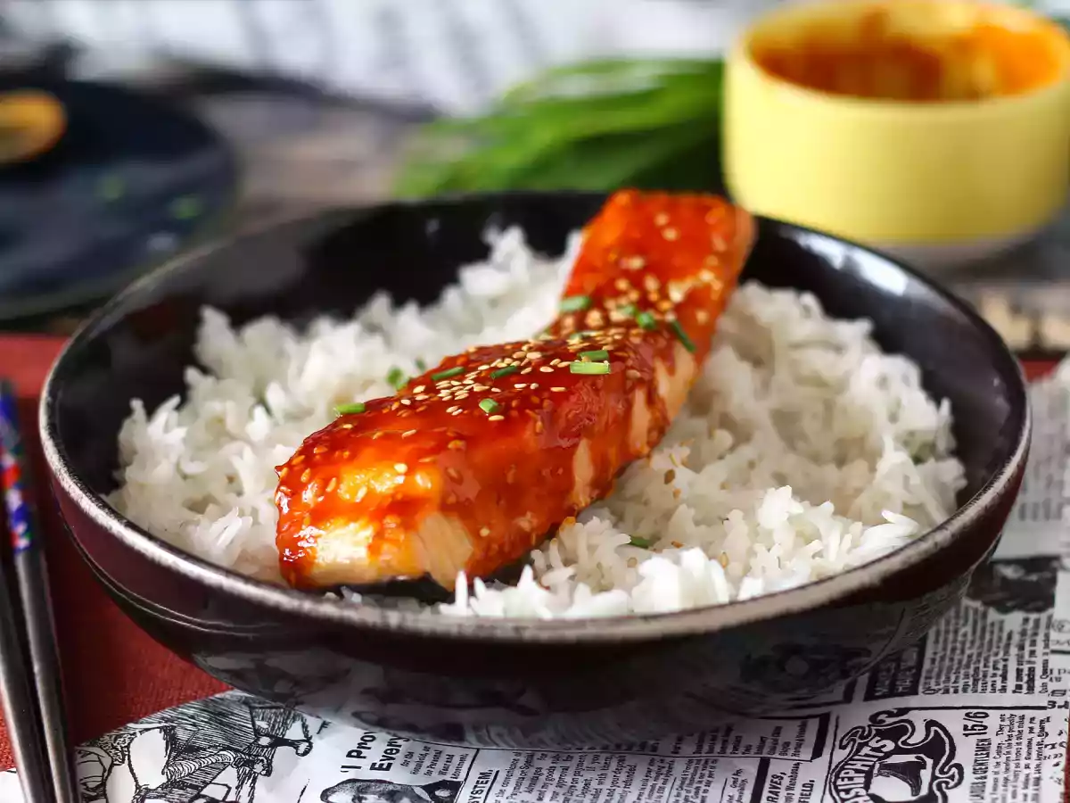 Salmão ao molho coreano gochujang pronto em 8 minutos! - foto 3
